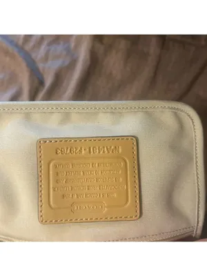COACH 2014 Hadley Tricolor Colorblock blue tan & white leather crossbody thumbnail 9