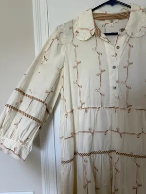 Entro Cream Tiered Mini Dress thumbnail 2