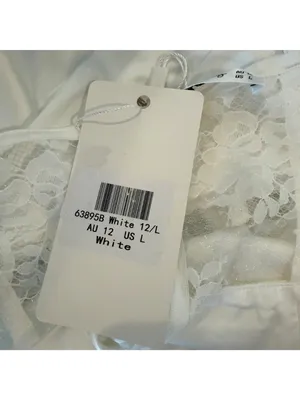 One and Only Collective Corset Style Lace Inset Mini Dress White Size Small NWT thumbnail 4