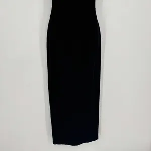 Marcella Sonata‎ Ponte Knit Midi Cocktail Dress Small Black Asymmetric Cutout thumbnail 5