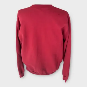 Vintage 90s Cat 3/4 zip Sweatshirt Women's Large L Red Grandmacore Top Stitch thumbnail 7