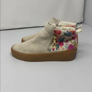 Rifle Paper Co x Keds Cooper Suede Zip Bootie Garden Party SZ 5.5 Tan Floral thumbnail 5