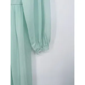 Vintage Gotham Gold Stripe Mint Green‎ Gown Nightgown Sheer Embroidery Small 34 thumbnail 3
