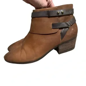 🤎 CLARKS “Spye Comet” Leather Ankle‎ Booties Sz 9.5 🤎 thumbnail 5