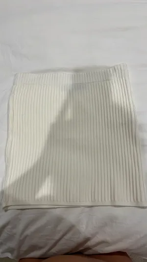 White Fox Boutique Fair And Square Knit Bustier Slow Jams Knit Mini Skirt Off-White Set thumbnail 9