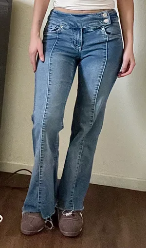 Garage Medium Blue Low Rise Jeans thumbnail 2