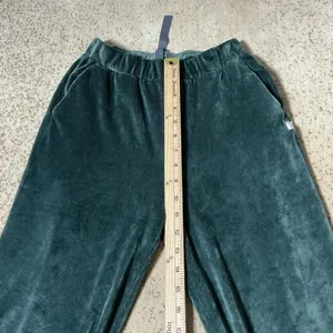 Vuori Womens‎ Wide Leg Corduroy Velvet Pants Green High Rise XS VW4075 thumbnail 6