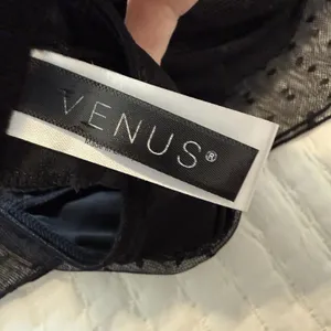 Venus Black Polka Dot Mesh Lace Lingerie Babydoll Slip Sheer Nightie Sz S Small thumbnail 6