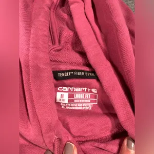 Carhartt Women's Pink Hoodie Sweater tencel fiber series loose fit medium thumbnail 4