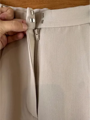 Abercrombie & Fitch Sloane Tailored Wide Leg Pants Trouser Beige Women’s 12/31 thumbnail 6