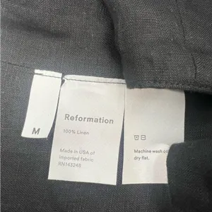 Reformation pepper linen crop top black sz‎ M thumbnail 3