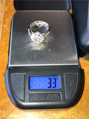 Genuine Moissanite Sterling Silver Ring Size 7 White thumbnail 11