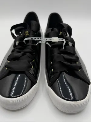 Keds Triple Kick Platform Sneakers Womens 7 Black Patent Ribbon Lace NWOB thumbnail 2