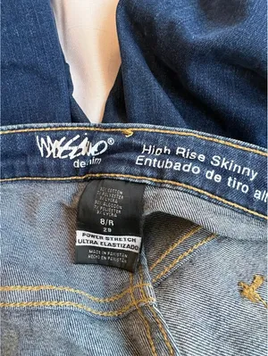 High Rise Skinny Jeans Size 8/R 29 Blue Denim with Stretch thumbnail 3