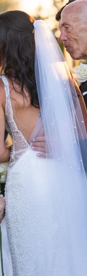 Custom Pearl Cathedral Veil White thumbnail 2