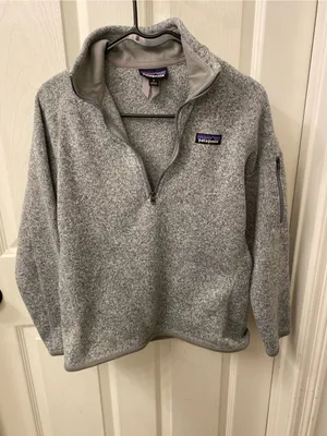 Patagonia Heather Gray 1/4-Zip Women's Sweater Fleece thumbnail 8