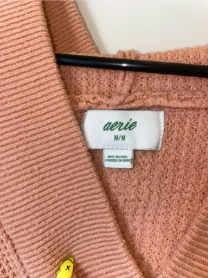 Aerie CozyUp Waffle Sweater Hoodie thumbnail 6