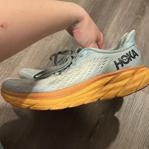 Women’s Hoka Clifton 8 Blue and Orange Size 9B thumbnail 1