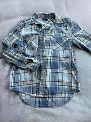 Urban Outfitters Blue & White Flannel thumbnail 1