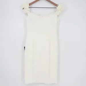 Lulus Pretty Presence Mini Dress Womens M White Off-the-Shoulder Floral Strap thumbnail 6