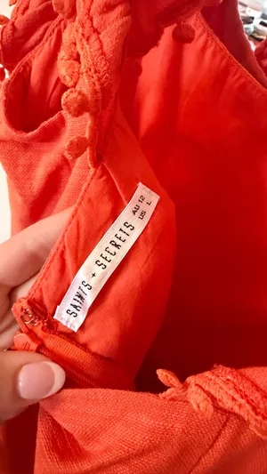 Orange Ruffle mini dress Selfie Leslie thumbnail 3