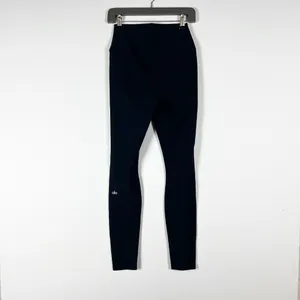 Alo Yoga Women's Warrior High Waisted Ripped Athletic Work Out Leggings Black M thumbnail 3