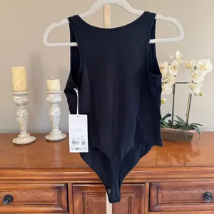 Lululemon Wundermost Square Neck Bodysuit Nulu Black Thong NWT M thumbnail 6
