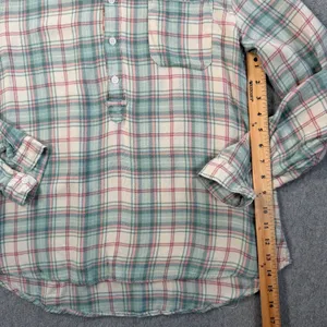 Southern Shirt Co Women's Medium Plaid Popover Button Up Long Sleeve Top Tunic thumbnail 7