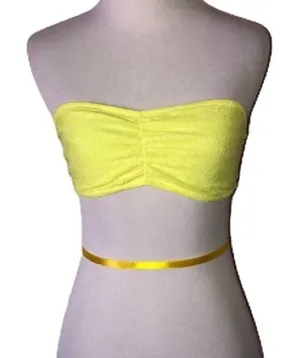5/$30 🎈 Pink Victorias Secret medium yellow lace bandeau‎ thumbnail 1