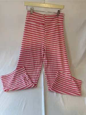 Pink and White Striped Wide Leg Pants thumbnail 2