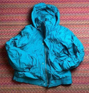 90s VINTAGE TEAL WINDBREAKER JACKET Blue thumbnail 1