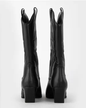 Soda Black Cowboy Boots thumbnail 8