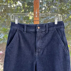 J. Crew Factory Women's Denim Trouser Pant Dark Wash Size 27 thumbnail 3