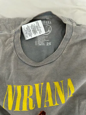 Oversized Nirvana Tee Gray Size 2X thumbnail 4