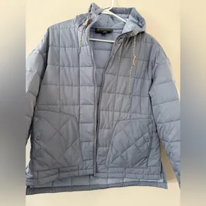Free Country Puffer Coat Jacket Hood Light Blue Lightweight Size S M Comfy thumbnail 4