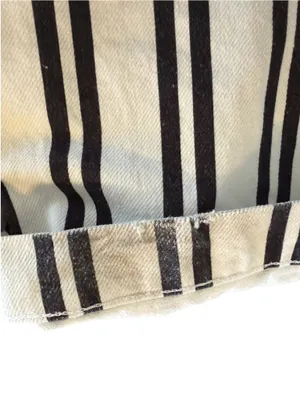 Reformation Logan Ultra High Rise Wide Leg Jeans Size 25 Black White Stripe thumbnail 10