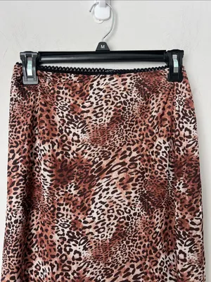 Y2K Leopard Mesh Maxi Skirt Small 🟢 Black Size L thumbnail 2