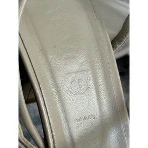 AEYDE Helene Sandal Heel 41 Cream Leather Ankle Strap Block Square Toe Leather thumbnail 7
