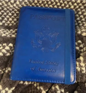 C061 Passport storage wallet pen and card holder blue thumbnail 1