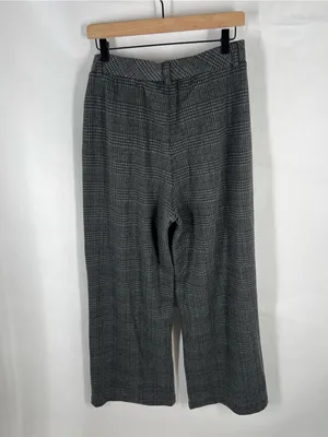 Halara High Rise Wide Leg Plaid Pants Gray Stretch Pull On Size M thumbnail 11