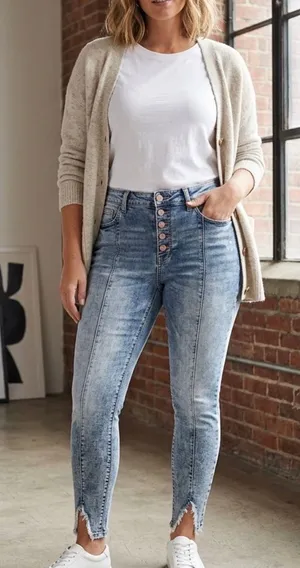 Maurice’s acid wash distressed jeans M jeans by Maurice’s thumbnail 1