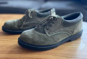 Green Suede Vintage Style Oxfords Size 8.5 thumbnail 1