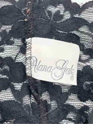 Vintage 80s 90s Alana Gale Sheer Black Lace Bralette Cami Small Dark Coquette thumbnail 8