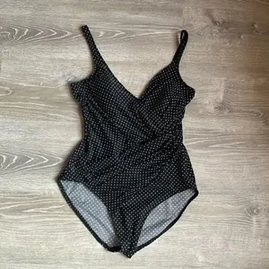 Miraclesuit Pin Point Oceanus V-neck Slimming One Piece Swimsuit thumbnail 3