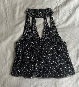 Anthropologie Sequin High Neck Tank Top thumbnail 1