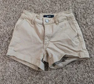 Aeropostale High Rise Midi Khaki Shorts - 000 thumbnail 1