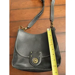Lauren Ralph Lauren Rare Convertible Black Leather Shoulder Cross‎ Body Bag thumbnail 5