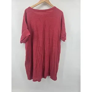 Madewell‎ Tunic Womens XL Red G7783 Side Button Short Sleeve Viscose Crepe Top thumbnail 3