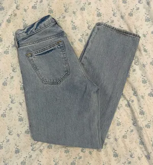 Abercrombie & Fitch Light Blue Straight Leg Jeans thumbnail 1
