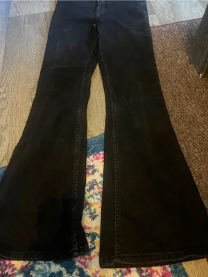 Bershka Black Flared Women's Pants - Classic High-Rise Flare thumbnail 7